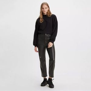 Levi’s faux leather ribcage straight pants